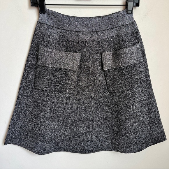 A.L.C. Aaron Silver Metallic A-line Skirt Size XS - Picture 2 of 8